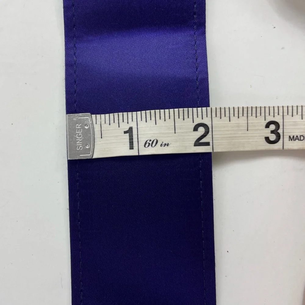 Purple Satin Wide Statement Belt‎